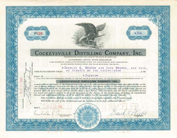 Cockeysville Distilling Co. Inc